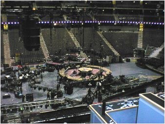 Stage removal crew in action!