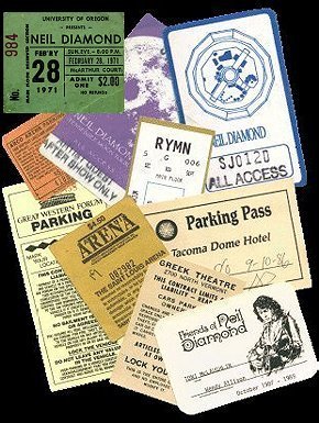 My personal Neil Diamond Concert Memorabilia