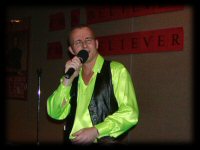 Nick McCullock, Neil Diamond Tribute Artist from the UK singing September Morn for the Diamondheads at the 2004 Chicago Neil Diamond Birthday Party