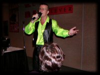 Nick McCullock, Neil Diamond Tribute Artist from the UK singing September Morn for the Diamondheads at the 2004 Chicago Neil Diamond Birthday Party