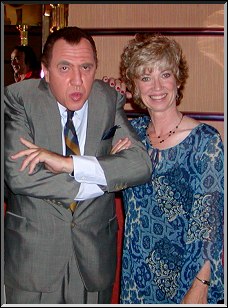 Jerry Hoban as Ed Sullivan and Toni McLaughlin  ...Photo by Dennis McLaughlin