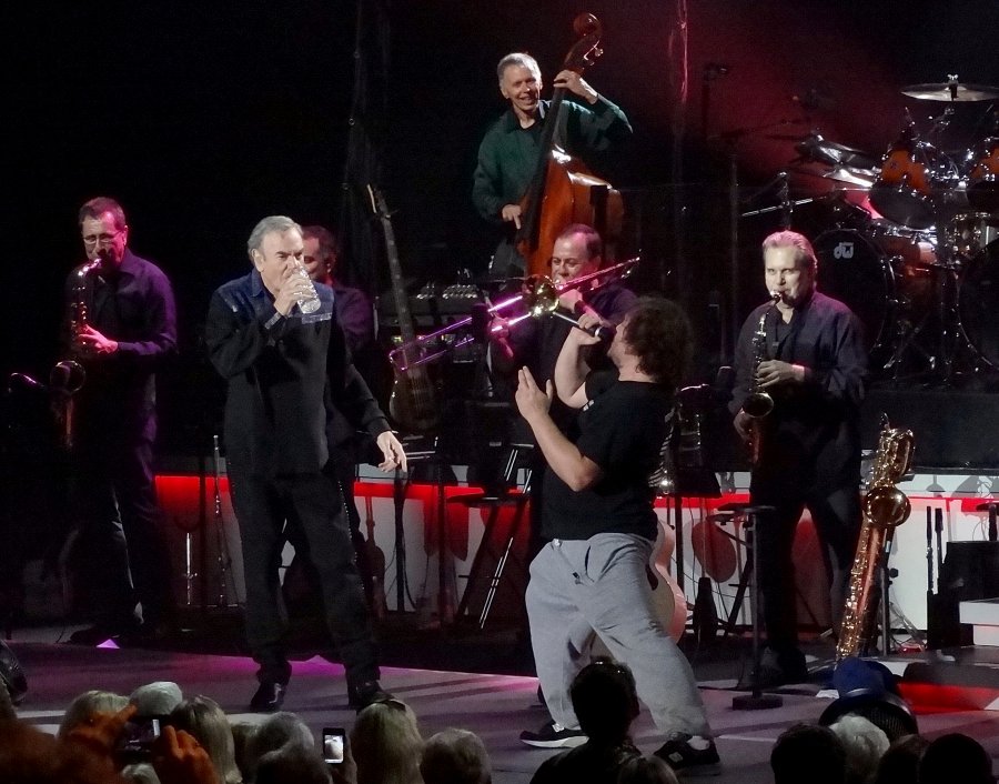 Neil Diamond and Jack Black singing Sweet Caroline at The Greek Theater Aug 23, 2012